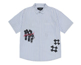 DISORDER STRIPE ZIP UP S/S SHIRT