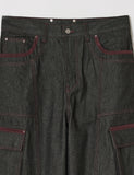 OBLIQUE PATCH DENIM PANTS