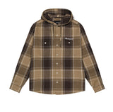 HOODED OMBRE CHECK SHIRT
