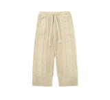 CABLE KNIT WIDE PANTS