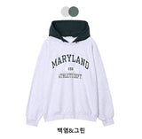 Londer Color Scheme Nylon Hood Sweatshirt