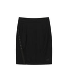 Button Slit Midi Skirt