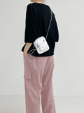 Nylon Pocket String Mini Crossbody Bag