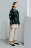 Lambskin Minimal Shirt Jacket