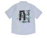 DISORDER STRIPE ZIP UP S/S SHIRT