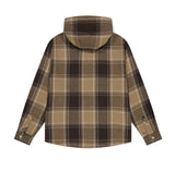 HOODED OMBRE CHECK SHIRT