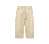 CABLE KNIT WIDE PANTS