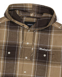 HOODED OMBRE CHECK SHIRT