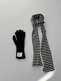 Peach Stripe Long Muffler