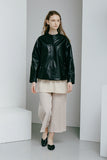 Lambskin Minimal Shirt Jacket