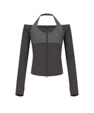 Off-Shoulder Halter Jacket