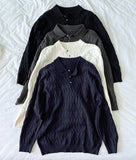 Cable long sleeve knit