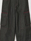 OBLIQUE PATCH DENIM PANTS