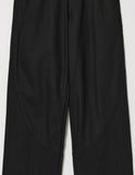 MIXED KNIT WIDE PANTS