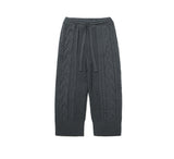 CABLE KNIT WIDE PANTS