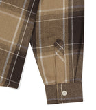 HOODED OMBRE CHECK SHIRT