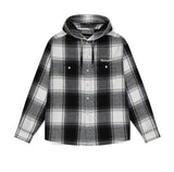HOODED OMBRE CHECK SHIRT