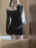 Serian low-waist frill skirt