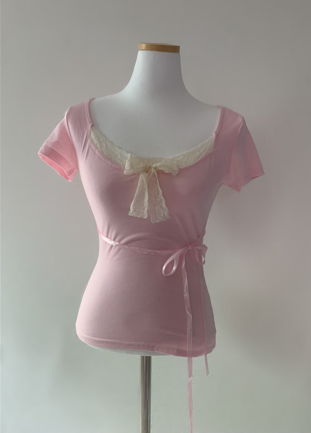 【suzen】Tinifu Ribbon Lace Top suzen(スゼン) - ティニフリボンレーストップ / Tinifu Ribbon