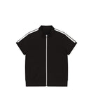 Metallic Tape Track Zip-Up