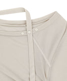 Asym Shoulder Scarf Long Sleeve