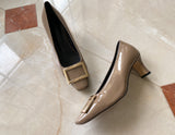Las N Square Middle Heel