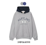 Londer Color Scheme Nylon Hood Sweatshirt