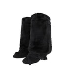 Asym Shearling Wedge Boot