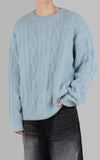 Cable mohair knit
