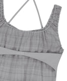 Halter Strap Plaid Sleeveless