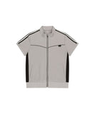 Metallic Tape Track Zip-Up