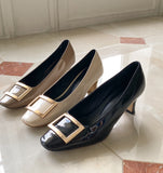 Las N Square Middle Heel