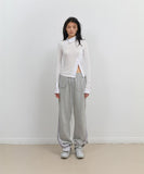 Side Fur Trim Sweatpants