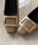 Las N Square Middle Heel