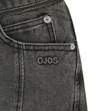 Button Denim Mini Skirt
