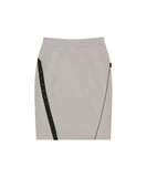 Button Slit Track Skirt