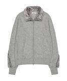 Fur Trim Jersey Zip-up