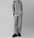 Brushed Fleece Zip-Up Hood Setup Pants