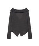 Ruffled Drape Cardigan