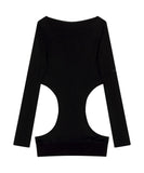 Curved Cut Layered Tee