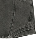 Button Denim Mini Skirt
