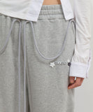Side Fur Trim Sweatpants