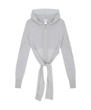 Detach Panel Knit Hoodie