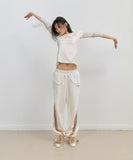 Side Fur Trim Sweatpants