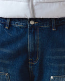 Brush Washed Double Knee Denim Pants