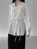 Cashmere wool diagonal knit vest