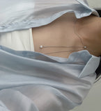 Heart Ball Drop Layered Necklace