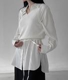 Cashmere wool diagonal knit vest