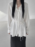 Hidden Placket Strap Shirt