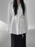 Hidden Placket Strap Shirt